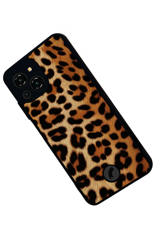 Reeder S23 Pro Max Uyumlu Leopar Tasarımlı Glossy Premium Kılıf