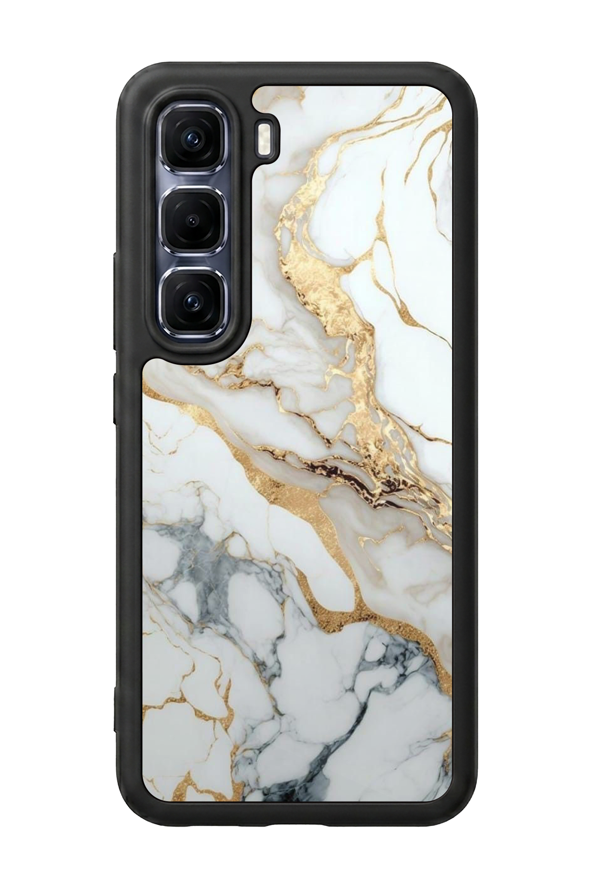 Infinix Hot 60 Pro Plus Uyumlu Mermer Marble Tasarımlı Glossy Premium Kılıf