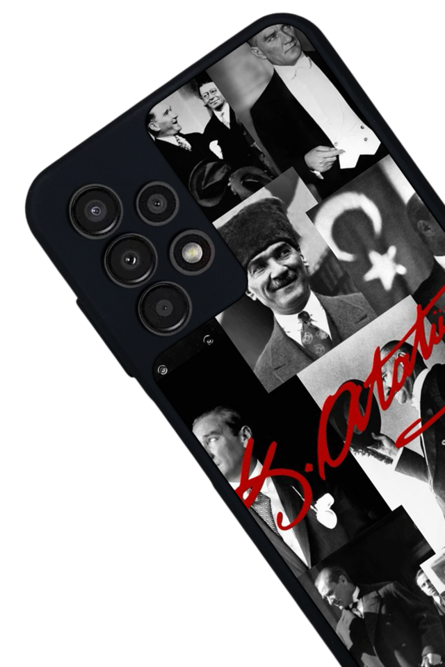 Samsung Galaxy A13 Uyumlu Mustafa Kemal Ataturk Tasarımlı Glossy Premium Kılıf