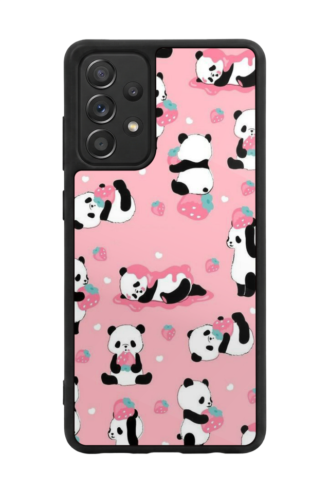 Samsung Galaxy A72 Uyumlu Panda Tasarımlı Glossy Premium Kılıf