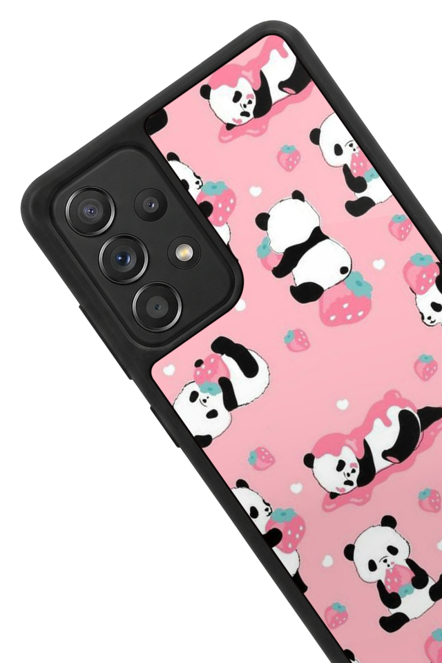Samsung Galaxy A72 Uyumlu Panda Tasarımlı Glossy Premium Kılıf