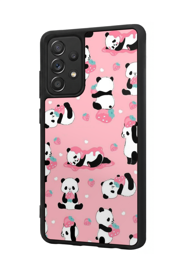 Samsung Galaxy A72 Uyumlu Panda Tasarımlı Glossy Premium Kılıf