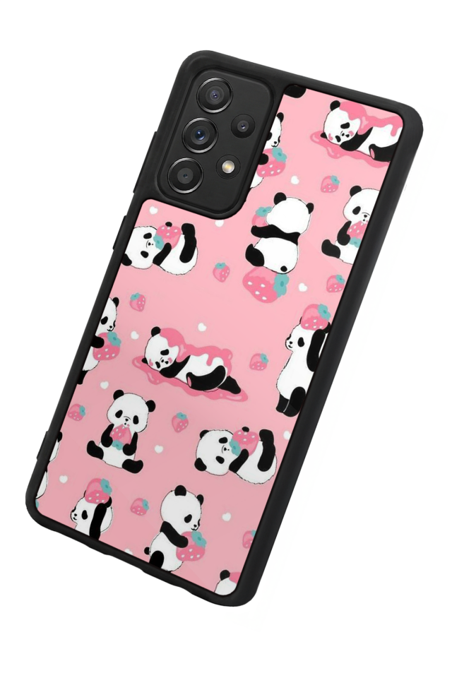 Samsung Galaxy A72 Uyumlu Panda Tasarımlı Glossy Premium Kılıf