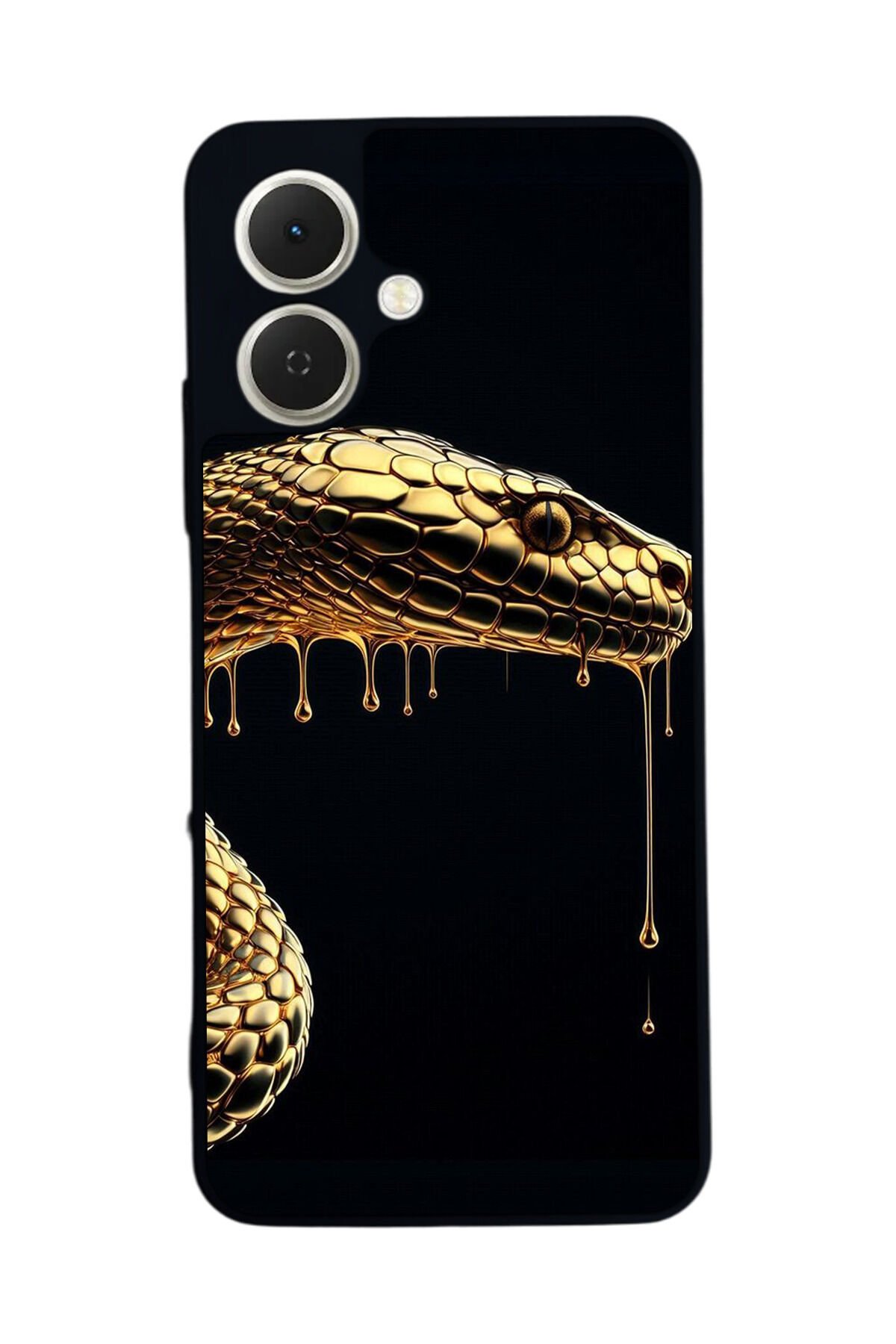 Tecno Spark GO 2 Uyumlu Yılan Tasarımlı Glossy Premium Kılıf