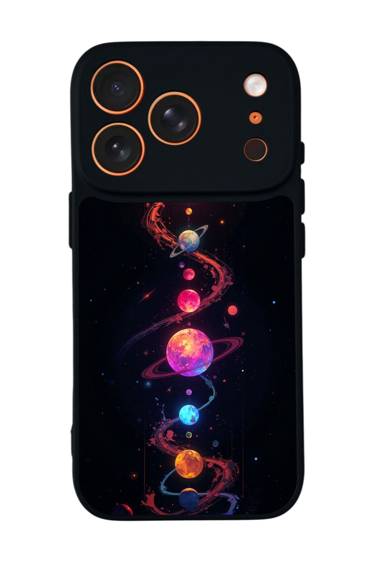 iPhone 17 Pro Uyumlu Uzay Tasarımlı Glossy Premium Kılıf