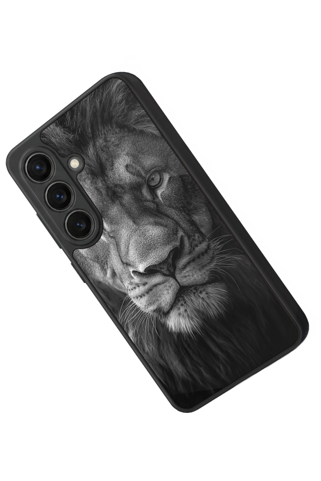 Samsung Galaxy S26 Uyumlu Aslan Tasarımlı Glossy Premium Kılıf