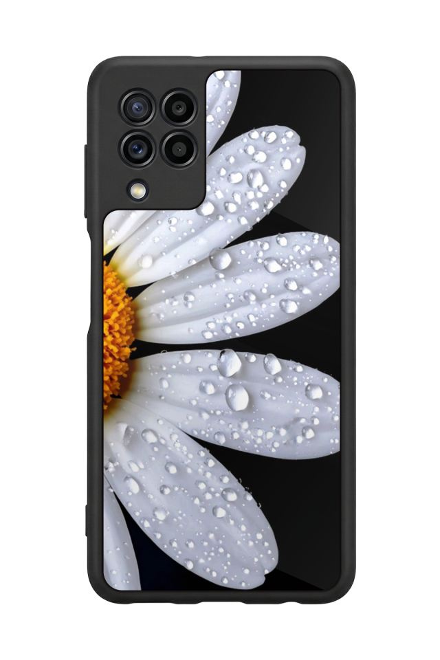 Samsung Galaxy M22 Uyumlu Cicek Tasarımlı Glossy Premium Kılıf