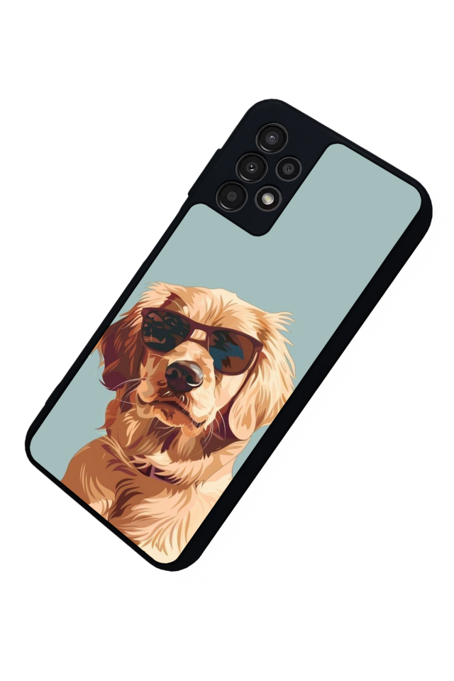 Samsung Galaxy A23 Uyumlu Golden Kopek Tasarımlı Glossy Premium Kılıf