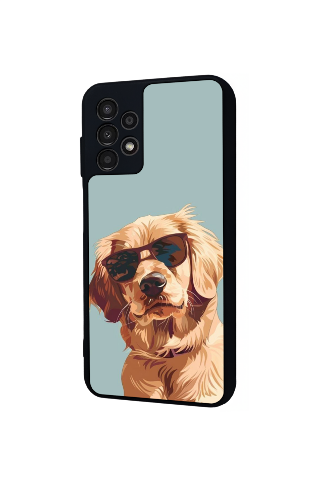 Samsung Galaxy A23 Uyumlu Golden Kopek Tasarımlı Glossy Premium Kılıf