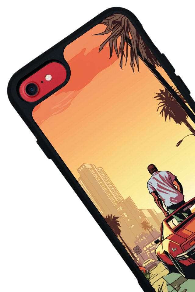 iPhone 8 Uyumlu GTA Tasarımlı Glossy Premium Kılıf