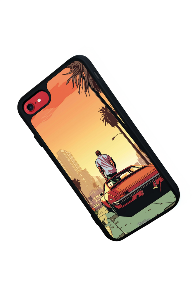 iPhone 8 Uyumlu GTA Tasarımlı Glossy Premium Kılıf