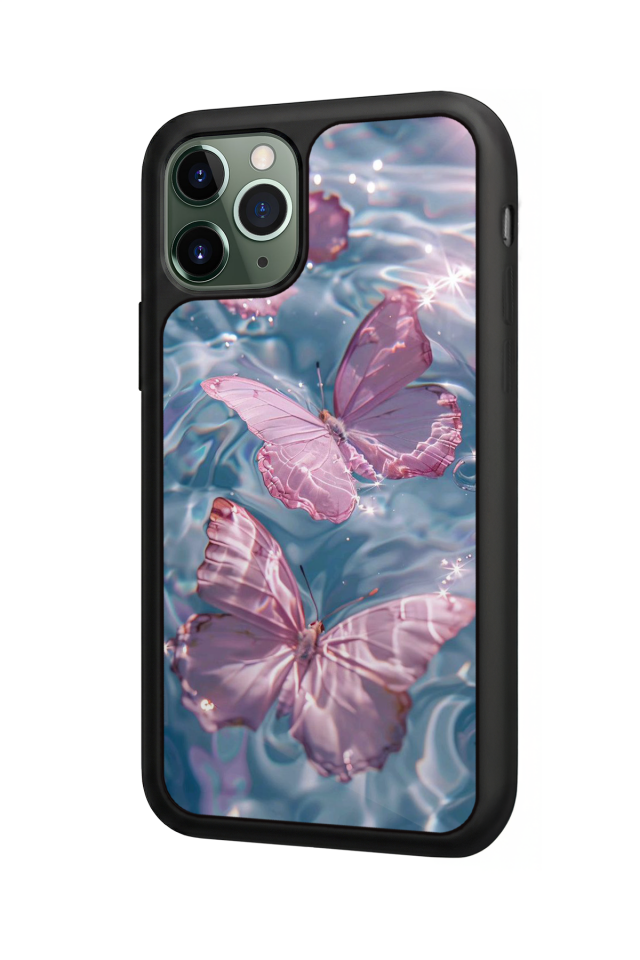 iPhone 11 Pro Max Uyumlu Kelebek Tasarımlı Glossy Premium Kılıf