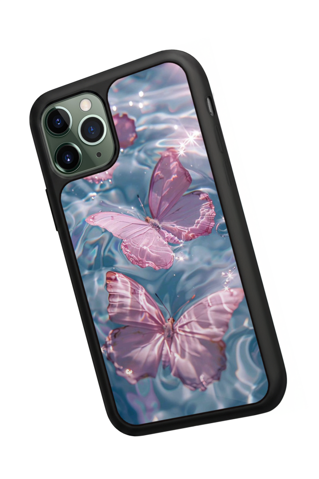 iPhone 11 Pro Max Uyumlu Kelebek Tasarımlı Glossy Premium Kılıf