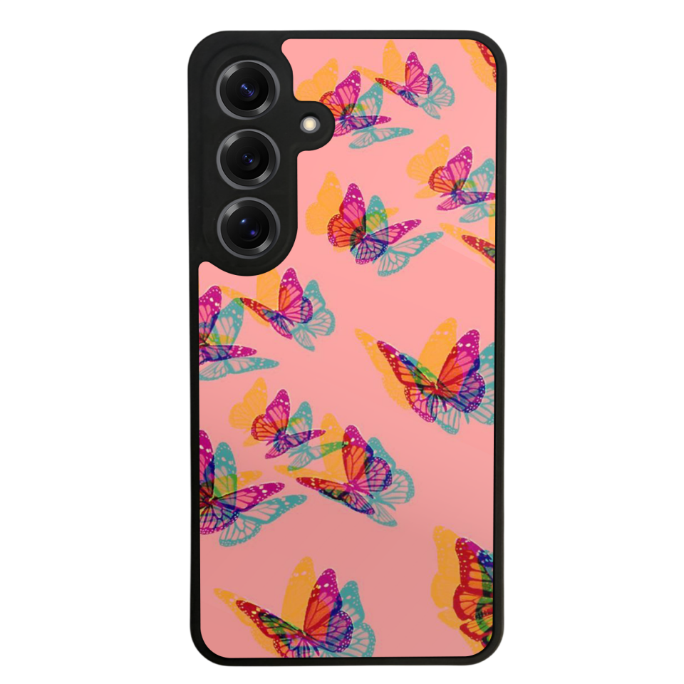 Samsung Galaxy S25 Uyumlu Kelebek Tasarımlı Glossy Premium Kılıf