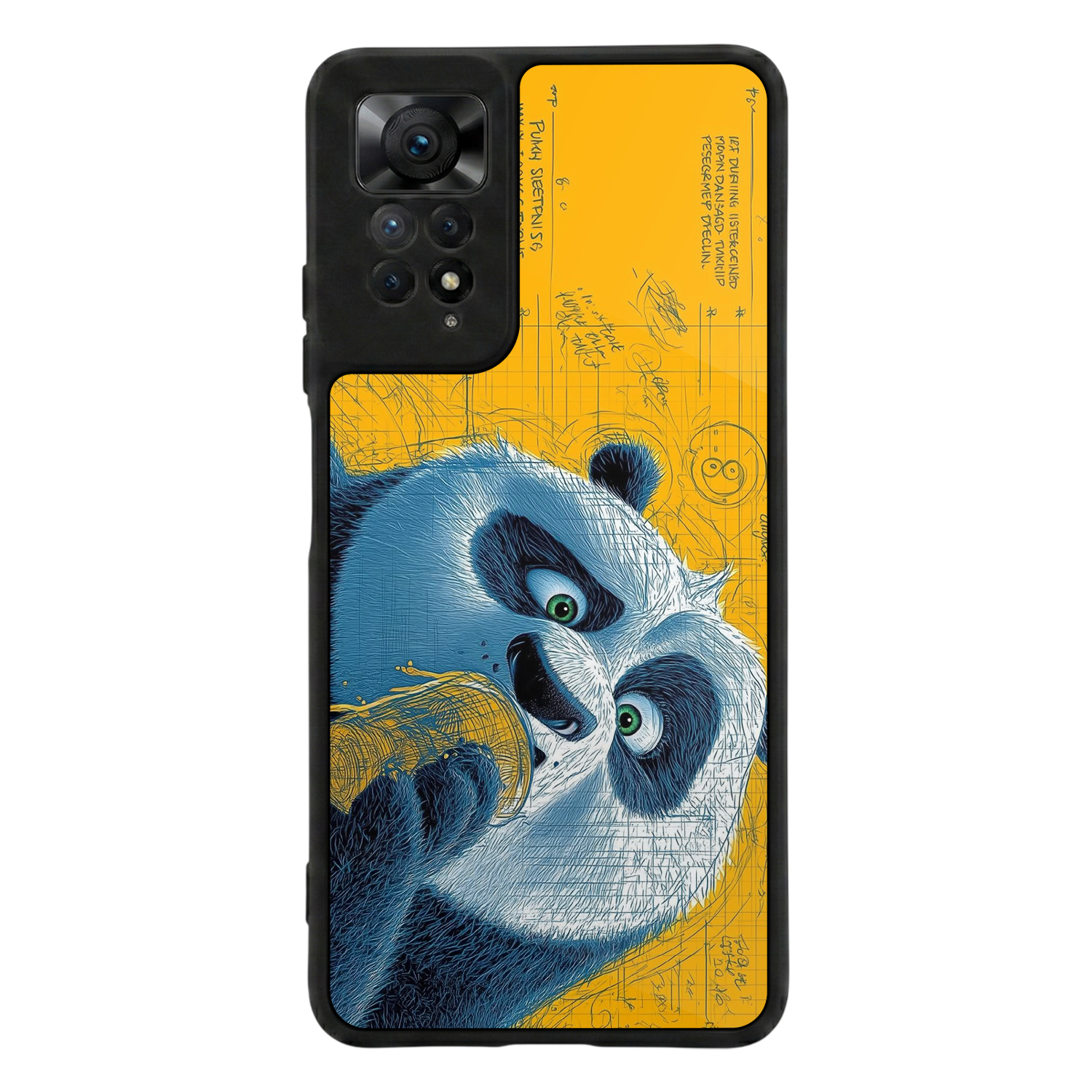 Xiaomi Redmi Note 12 Pro Uyumlu Kung Fu Panda Tasarımlı Glossy Premium Kılıf
