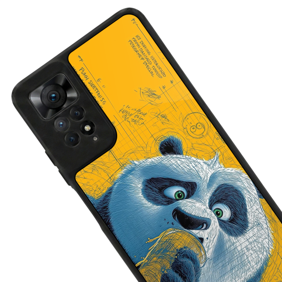 Xiaomi Redmi Note 12 Pro Uyumlu Kung Fu Panda Tasarımlı Glossy Premium Kılıf