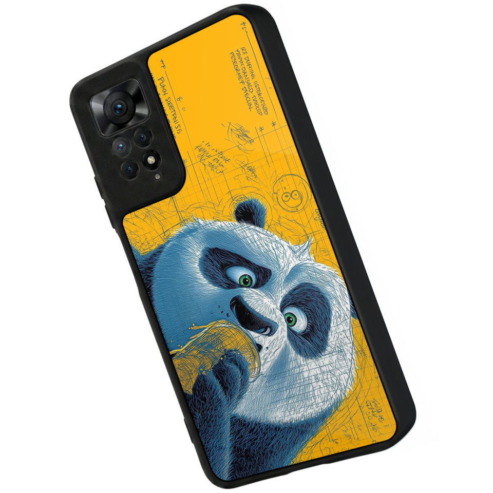 Xiaomi Redmi Note 12 Pro Uyumlu Kung Fu Panda Tasarımlı Glossy Premium Kılıf