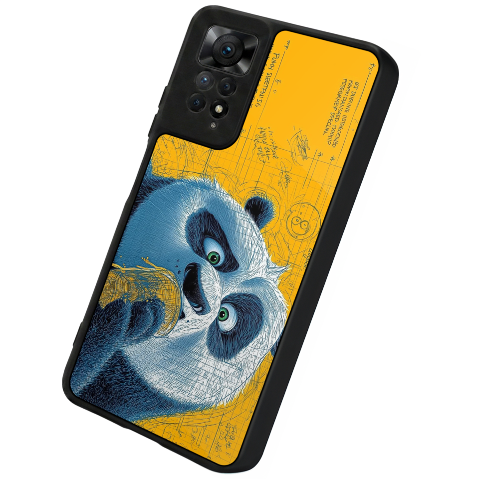 Xiaomi Redmi Note 12 Pro Uyumlu Kung Fu Panda Tasarımlı Glossy Premium Kılıf