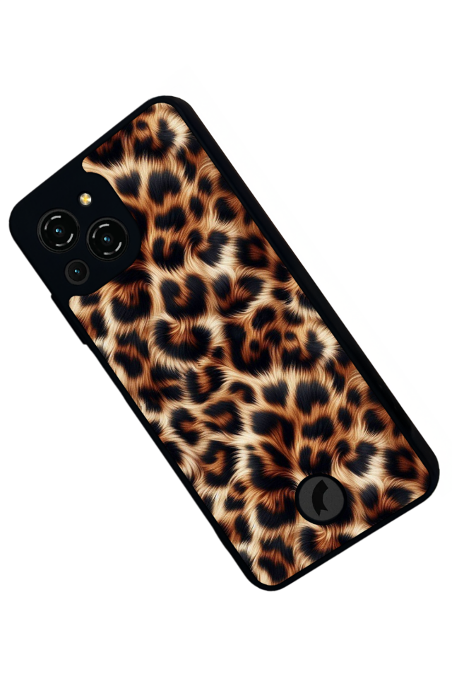 Reeder S23 Pro Max Uyumlu Leopar Tasarımlı Glossy Premium Kılıf