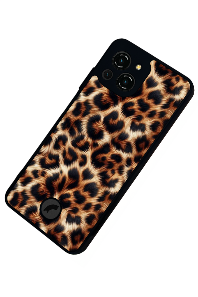Reeder S23 Pro Max Uyumlu Leopar Tasarımlı Glossy Premium Kılıf