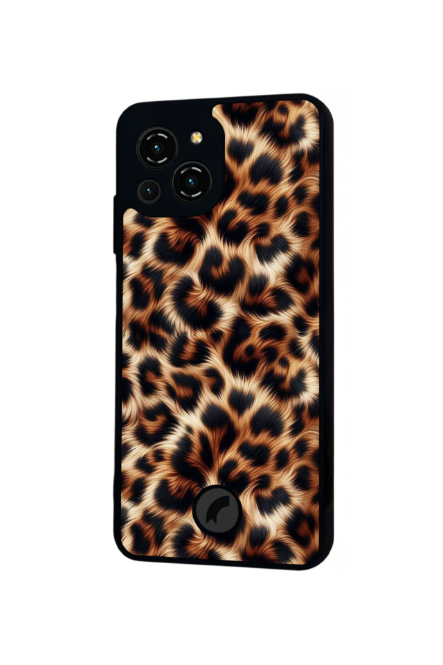 Reeder S23 Pro Max Uyumlu Leopar Tasarımlı Glossy Premium Kılıf