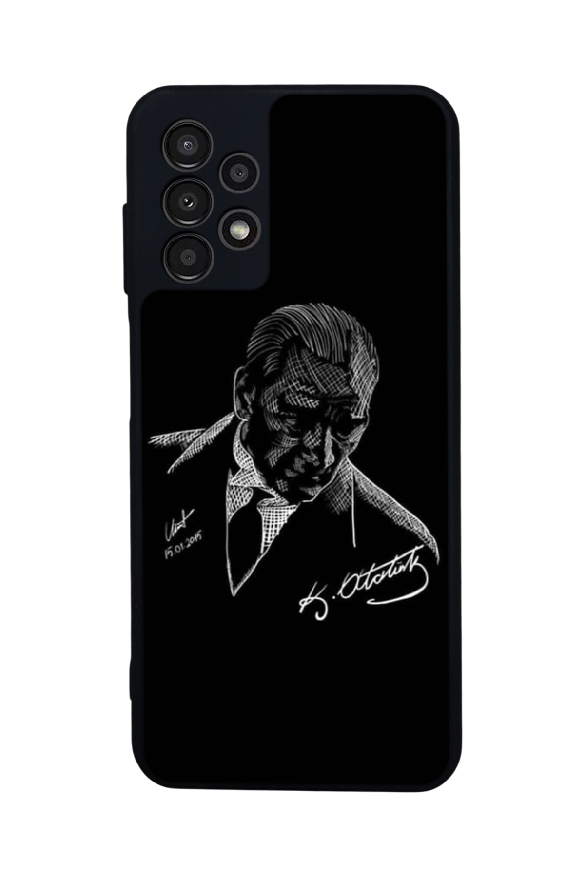 Samsung Galaxy A13 Uyumlu Mustafa Kemal Ataturk Tasarımlı Glossy Premium Kılıf