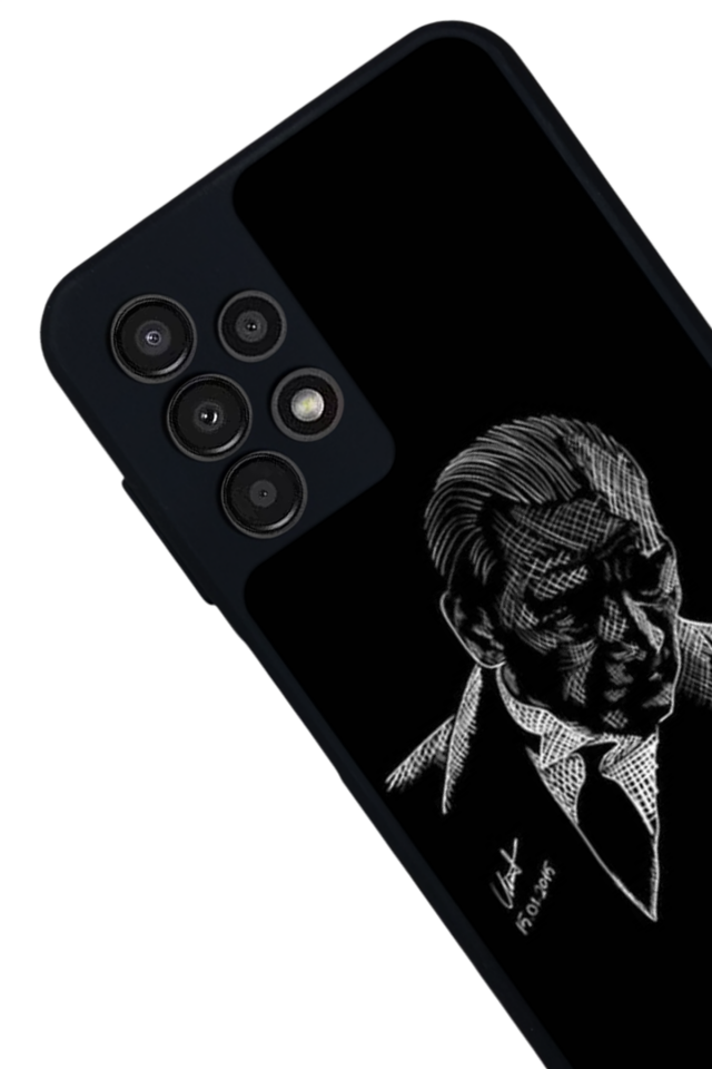 Samsung Galaxy A13 Uyumlu Mustafa Kemal Ataturk Tasarımlı Glossy Premium Kılıf