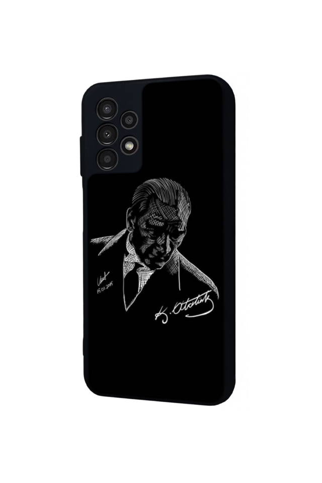 Samsung Galaxy A13 Uyumlu Mustafa Kemal Ataturk Tasarımlı Glossy Premium Kılıf