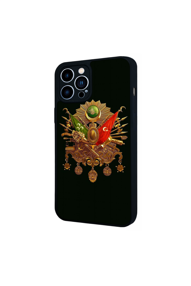 iPhone 12 Pro Max Uyumlu Osmanli Tugrasi Tasarımlı Glossy Premium Kılıf
