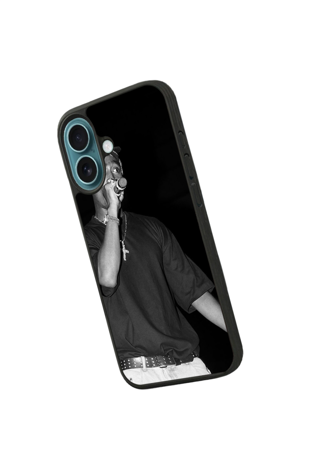 iPhone 16 Plus Uyumlu Tupac Tasarımlı Glossy Premium Kılıf