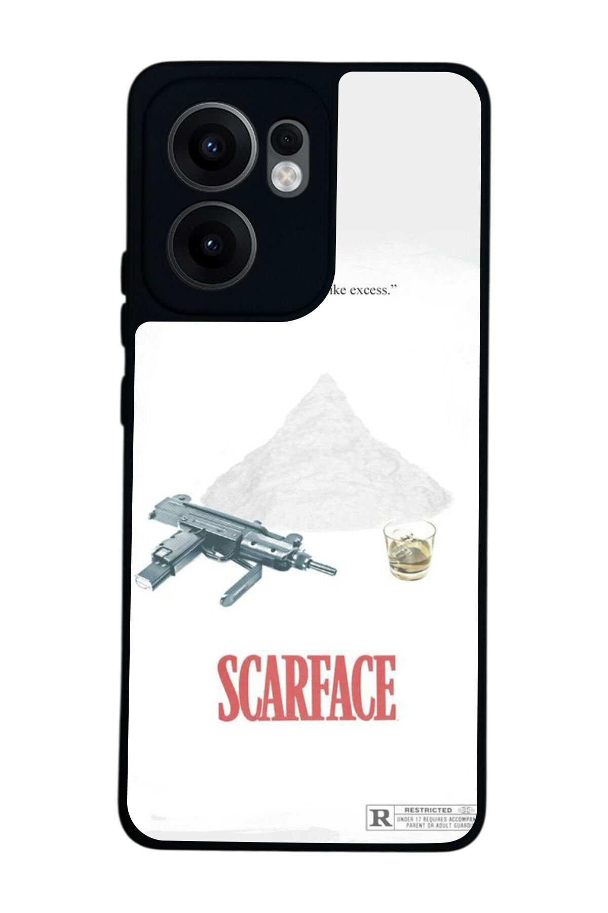 Oppo Reno 13F Uyumlu Scarface Tasarımlı Glossy Premium Kılıf