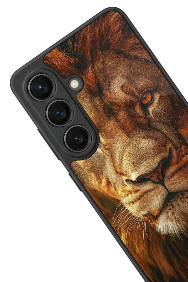 Samsung Galaxy S26 Uyumlu Aslan Tasarımlı Glossy Premium Kılıf