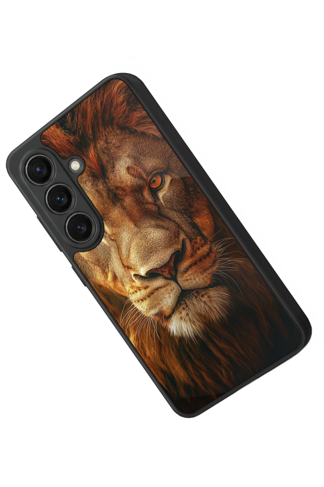 Samsung Galaxy S26 Uyumlu Aslan Tasarımlı Glossy Premium Kılıf