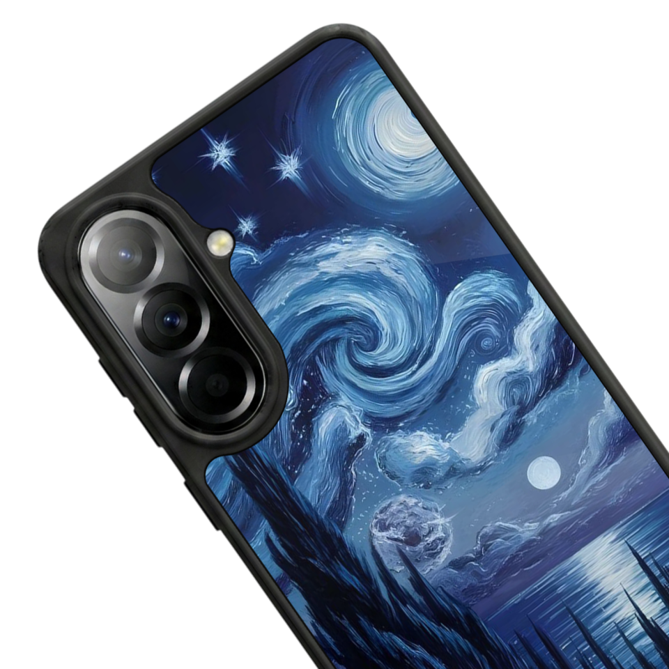 Samsung Galaxy A57 Uyumlu Ay Tasarımlı Glossy Premium Kılıf