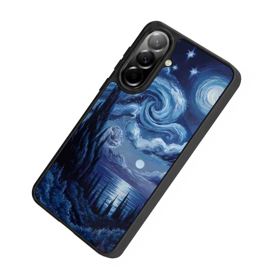 Samsung Galaxy A57 Uyumlu Ay Tasarımlı Glossy Premium Kılıf