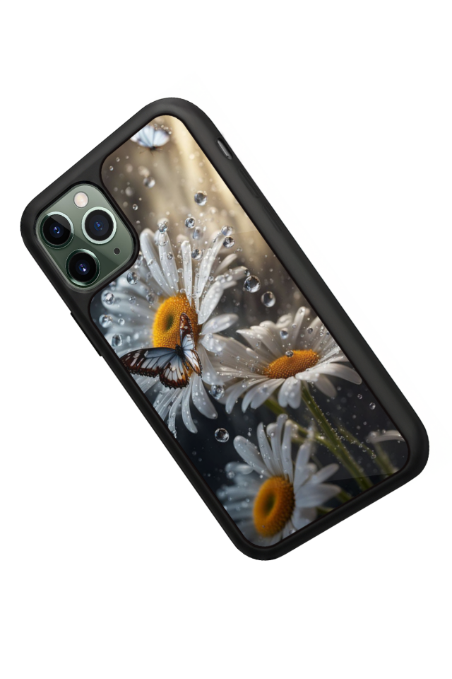iPhone 11 Pro Uyumlu Cicek Tasarımlı Glossy Premium Kılıf