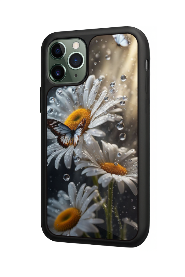 iPhone 11 Pro Uyumlu Cicek Tasarımlı Glossy Premium Kılıf
