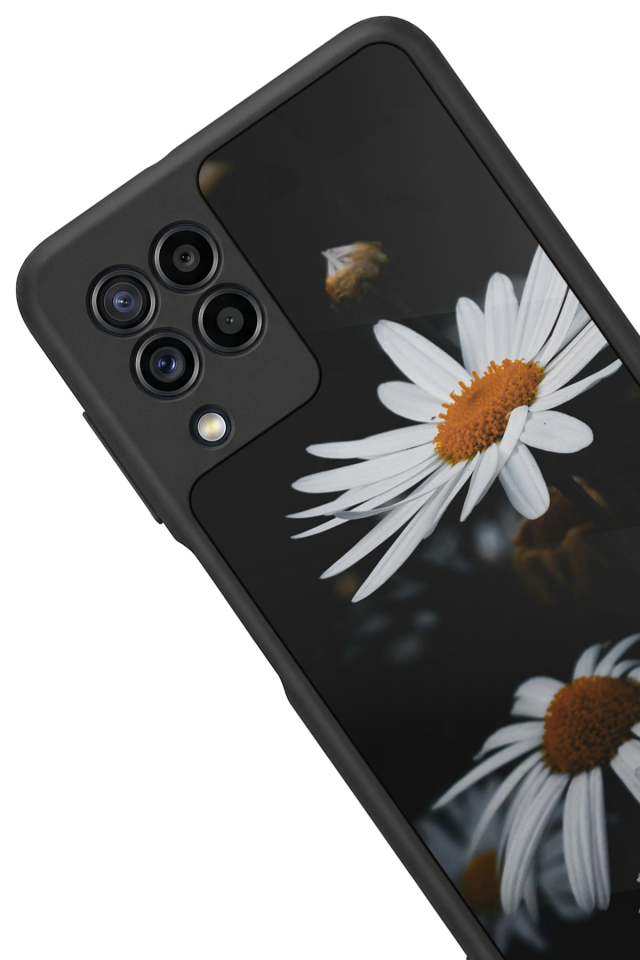Samsung Galaxy M22 Uyumlu Cicek Tasarımlı Glossy Premium Kılıf