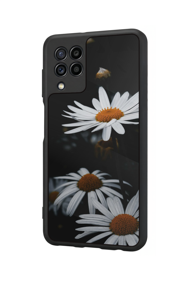 Samsung Galaxy M22 Uyumlu Cicek Tasarımlı Glossy Premium Kılıf