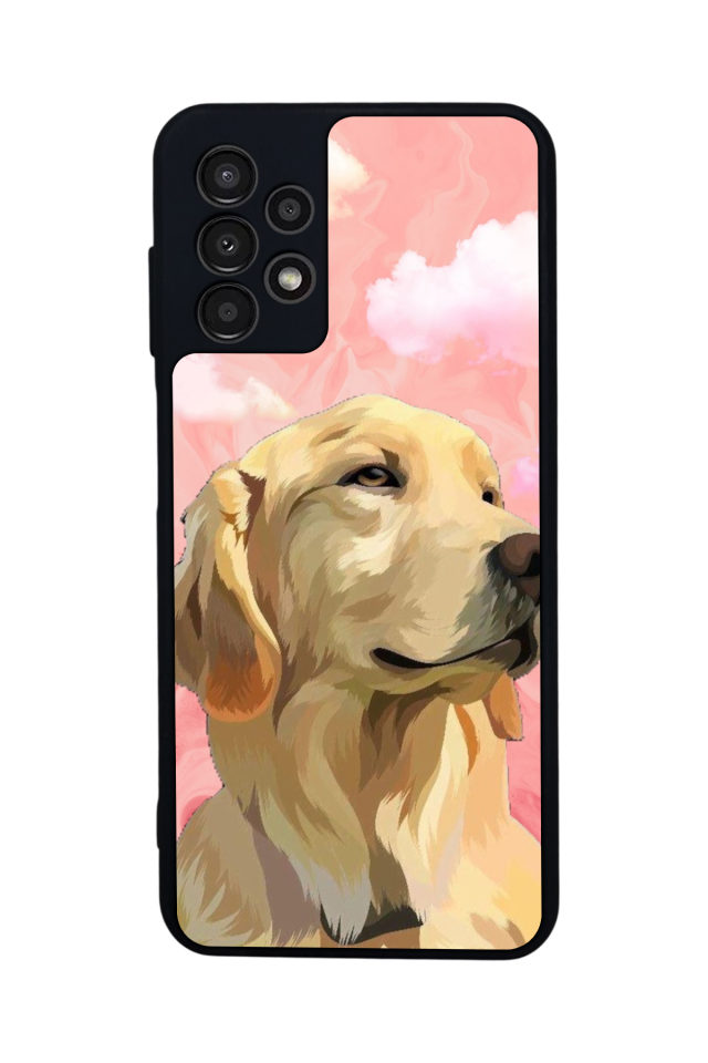 Samsung Galaxy A23 Uyumlu Golden Kopek Tasarımlı Glossy Premium Kılıf