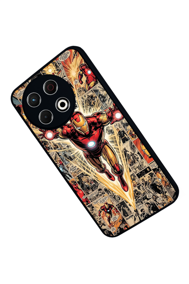 Tecno Spark 30 Pro Uyumlu  Iron Man ( Demir Adam ) Tasarımlı Glossy Premium Kılıf