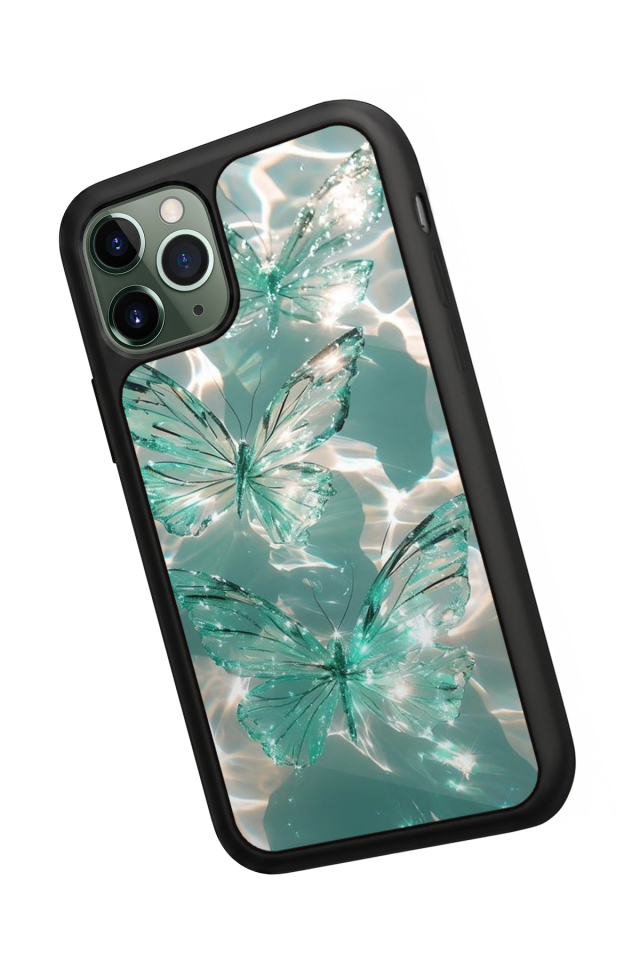 iPhone 11 Pro Max Uyumlu Kelebek Tasarımlı Glossy Premium Kılıf