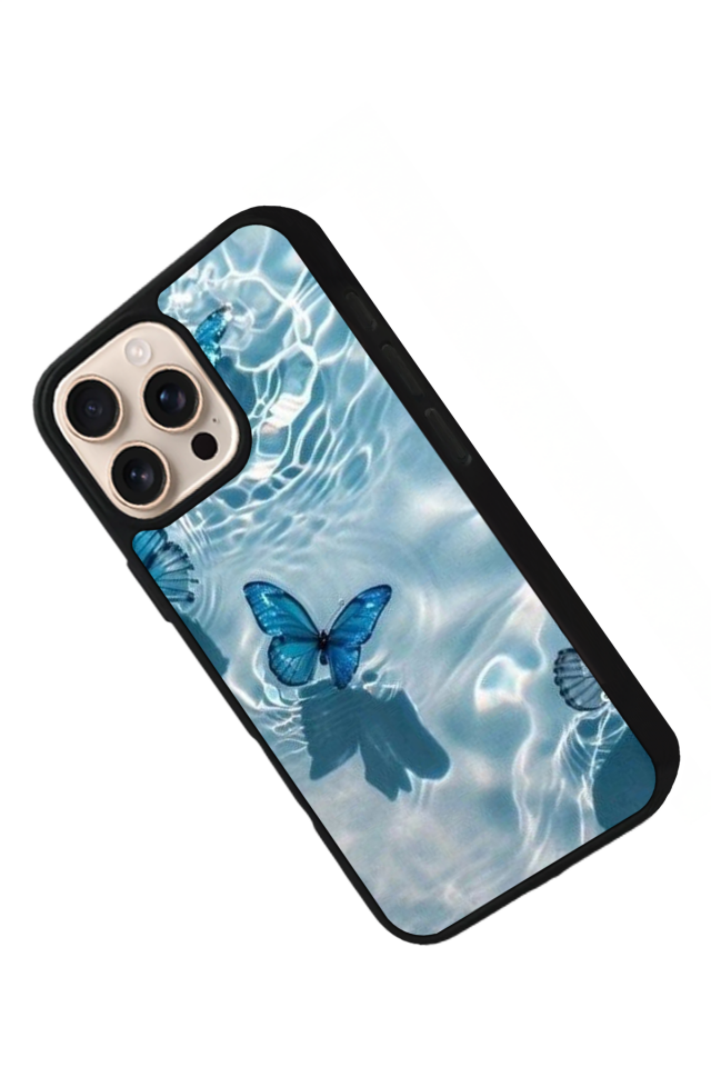iPhone 14 Pro Uyumlu Kelebek Tasarımlı Glossy Premium Kılıf