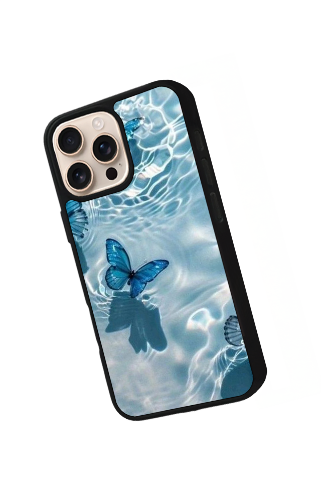 iPhone 14 Pro Uyumlu Kelebek Tasarımlı Glossy Premium Kılıf