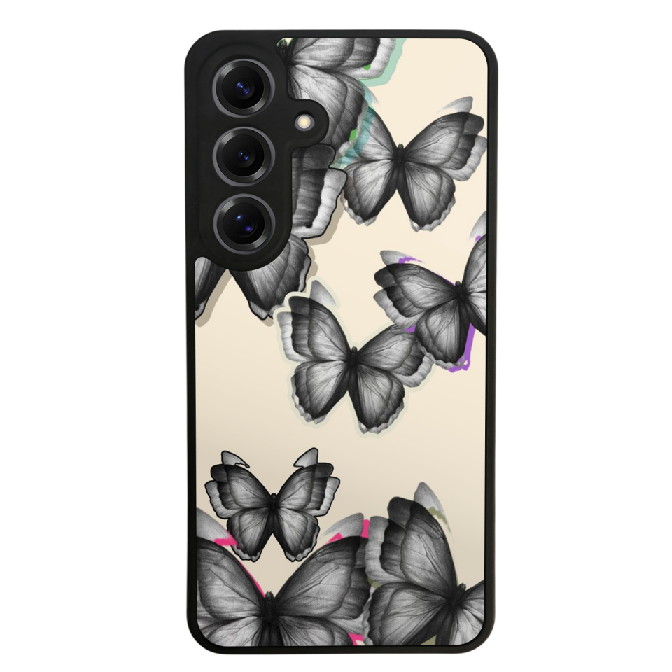 Samsung Galaxy S25 Uyumlu Kelebek Tasarımlı Glossy Premium Kılıf