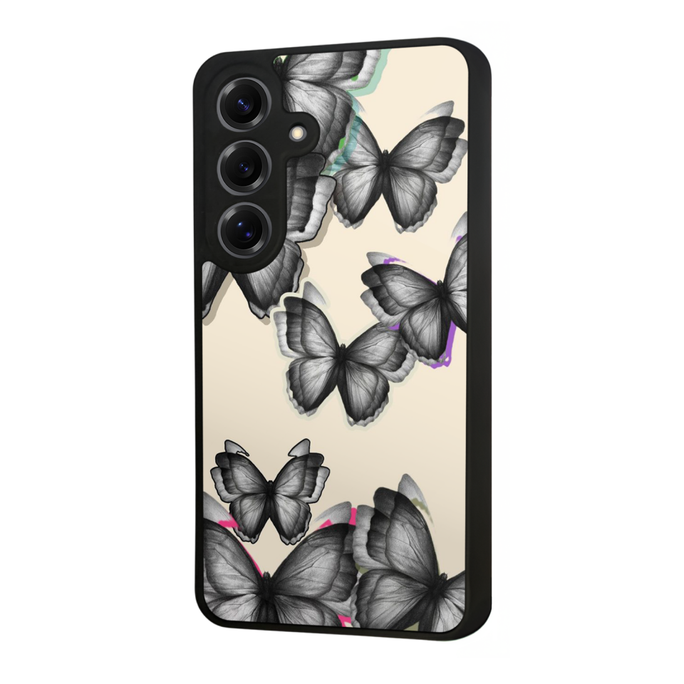 Samsung Galaxy S25 Uyumlu Kelebek Tasarımlı Glossy Premium Kılıf