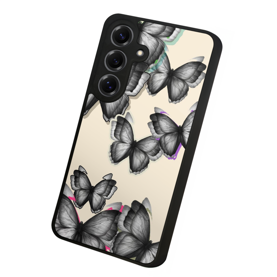 Samsung Galaxy S25 Uyumlu Kelebek Tasarımlı Glossy Premium Kılıf