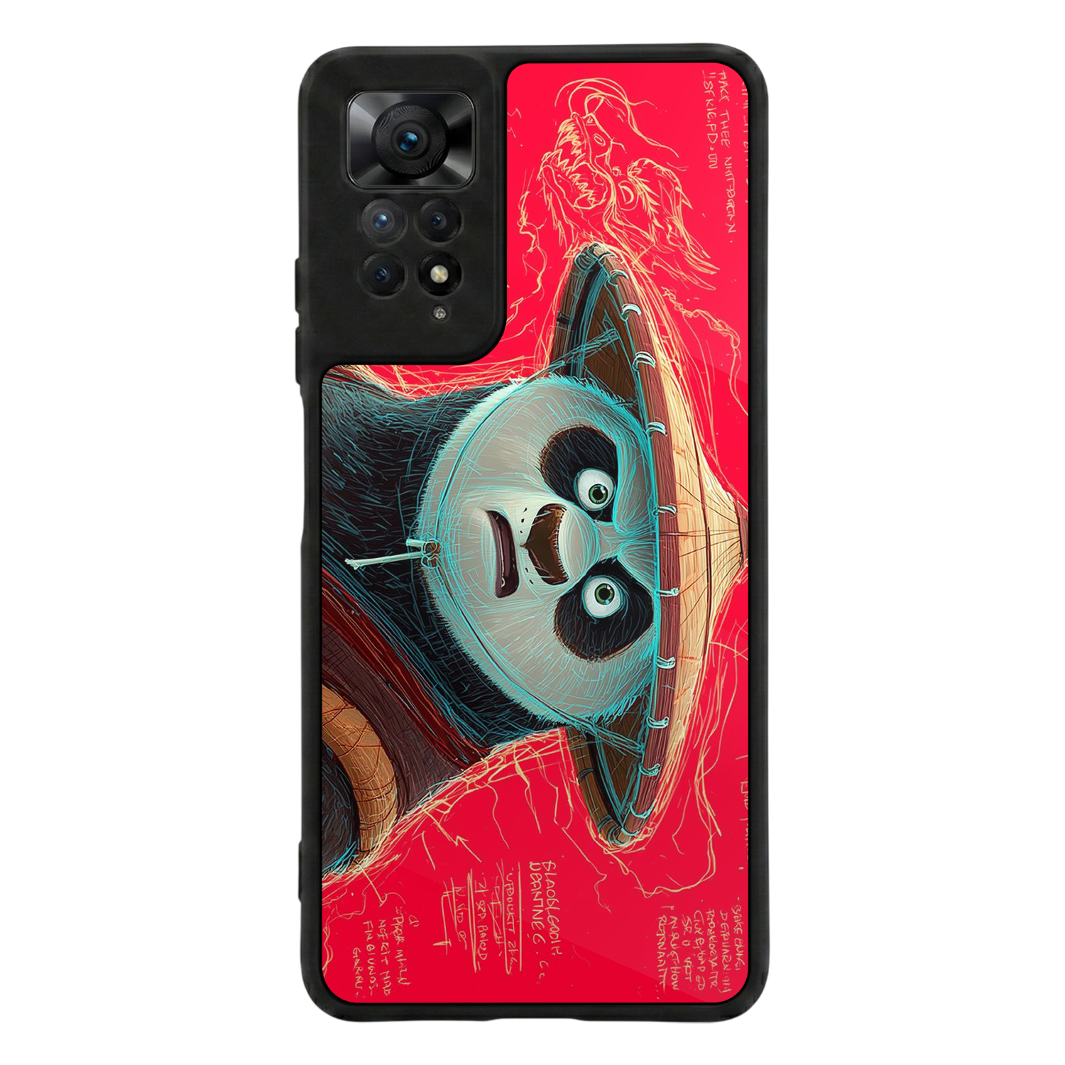Xiaomi Redmi Note 12 Pro Uyumlu Kung Fu Panda Tasarımlı Glossy Premium Kılıf