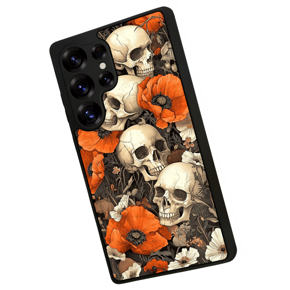 Samsung Galaxy S25 Ultra Uyumlu KuruKafa Tasarımlı Glossy Premium Kılıf