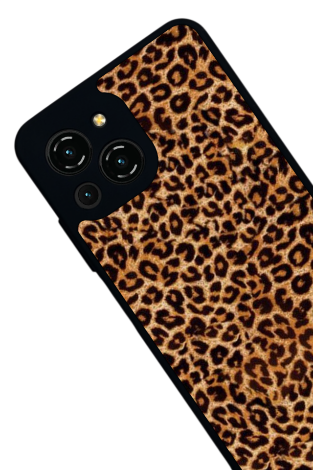 Reeder S23 Pro Max Uyumlu Leopar Tasarımlı Glossy Premium Kılıf